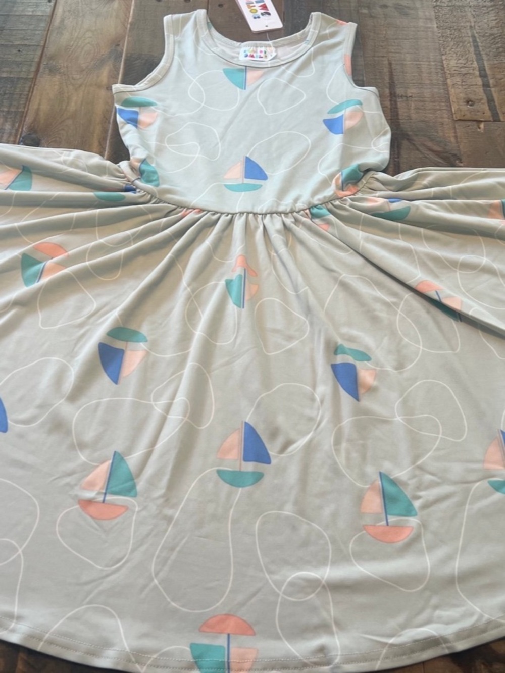 Dot Dot Smile size 7 girls sailboat tank twirl dress new
